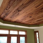 Pecky cypress tray ceiling detail